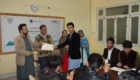 Mr. Rizwan Iqbal (Project Coordinator – CIP) presenting a certificate to one of the participants of the training at the University of Peshawar