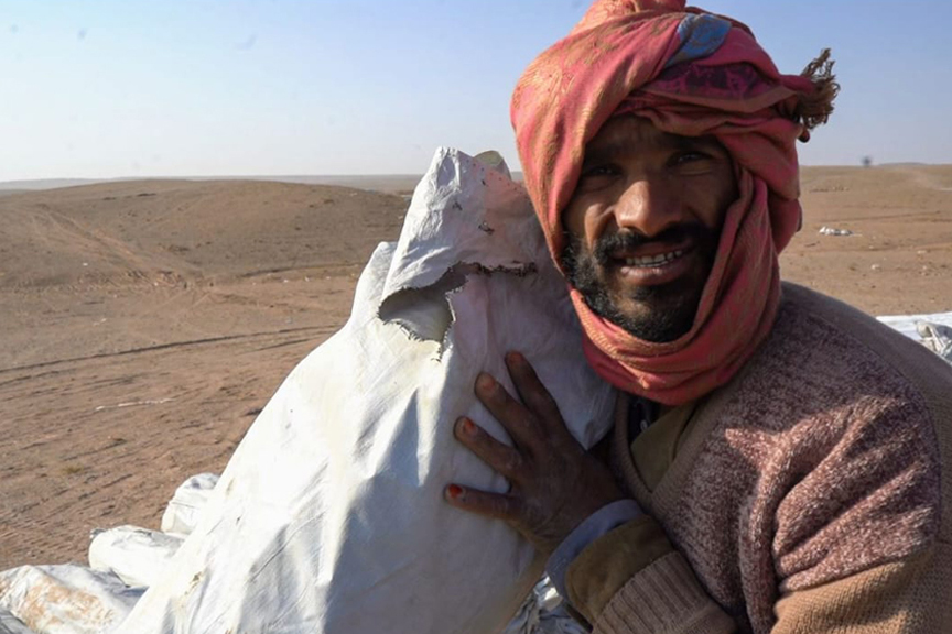 Sayed Jan from Kishkak village received a winterised tent. He is grateful for this support at such a challenging time.